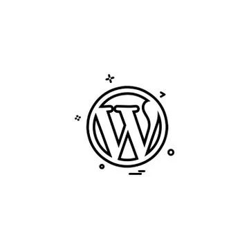Wordpress icon design vector Stock Illustration