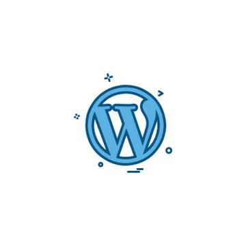 Wordpress icon design vector Stock Illustration