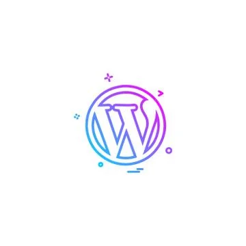 Wordpress icon design vector Stock Illustration