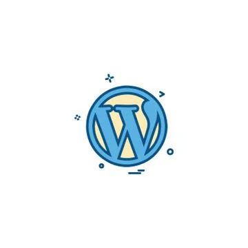 Wordpress icon design vector Stock Illustration