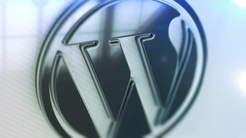 Wordpress Logo Background. Social Media Graphic Concept Stockbeeldmateriaal 124417973