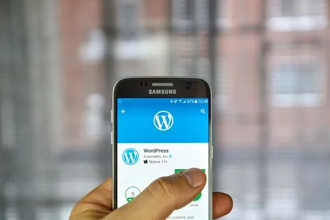 Wordpress mobile application Stock Photos