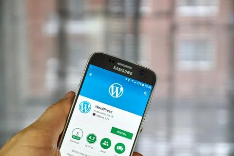 Wordpress mobile application Stock Photos