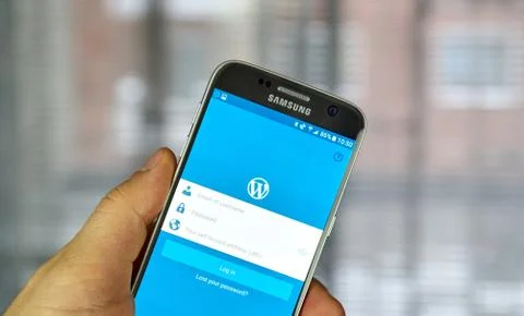 Wordpress mobile application Stock Photos