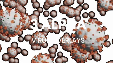 Words 3 Alpha Virus Elements written over cells of coronavirus spreading on Stock Footage 128742896