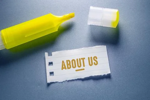 Words with About Us , Web Concept idea Stock Photos