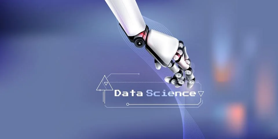 Words and algorithms: how Artificial Intelligence learns to speak and listen Stock Illustration