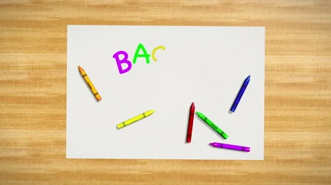 The words "Back To School" animate onto a piece of paper Stock Footage 53853732