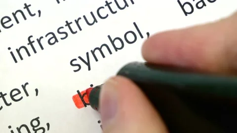 Words big data undelnines among other words printed on white paper. big data  Stock Footage 186687651