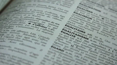 Words, book, dictionary - pages flipping, turning slowly Stock Footage 54691075