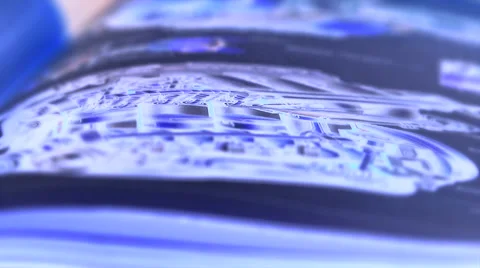 Words book dictionary - pages flipping, turning - photocopying, scanning effect Stock Footage 54691152