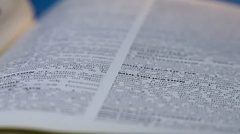Words, book, dictionary, text picture - pages flipping, turning Stock Footage 54683597