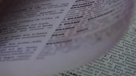 Words, book, dictionary, text picture - pages flipping, turning quickly 2 Stock Footage 54684230