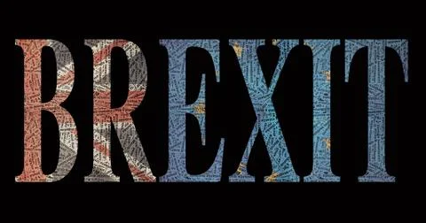 The words BREXIT coverd Stock Illustration