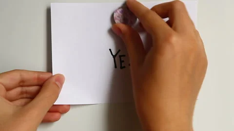 Words change from No to Yes Stock Footage 65339417
