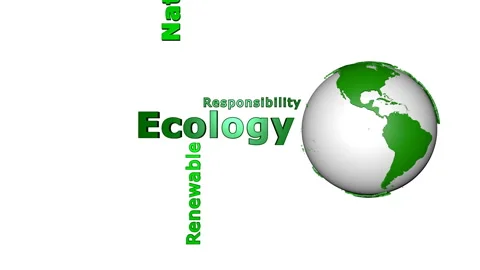 Words Cloud. Ecology And Globe 動画素材 101579650