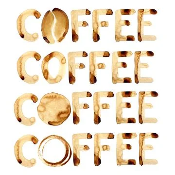 Words coffee Foto stock