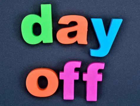 Words Day off on background 스톡 사진