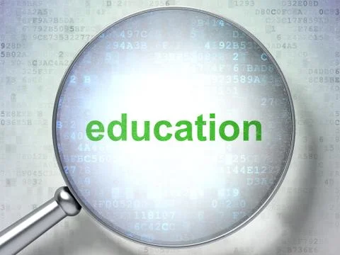 Words education on digital background 库存插图