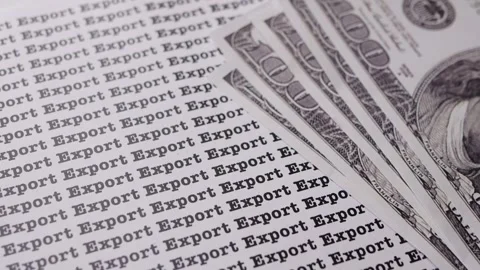 Words Export Seamless on paper for trading business. Stock Footage 306779636