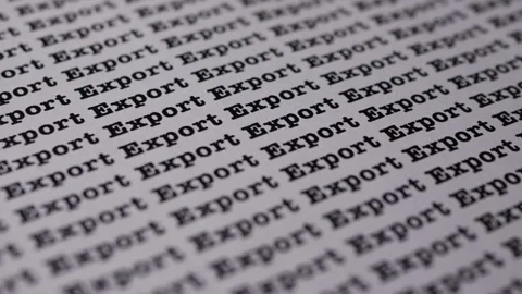 Words Export Seamless on paper for trading background. Stock Footage 306832823
