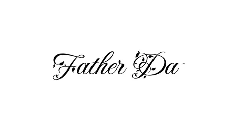 Words father day in cursive. Stock Footage 310733881