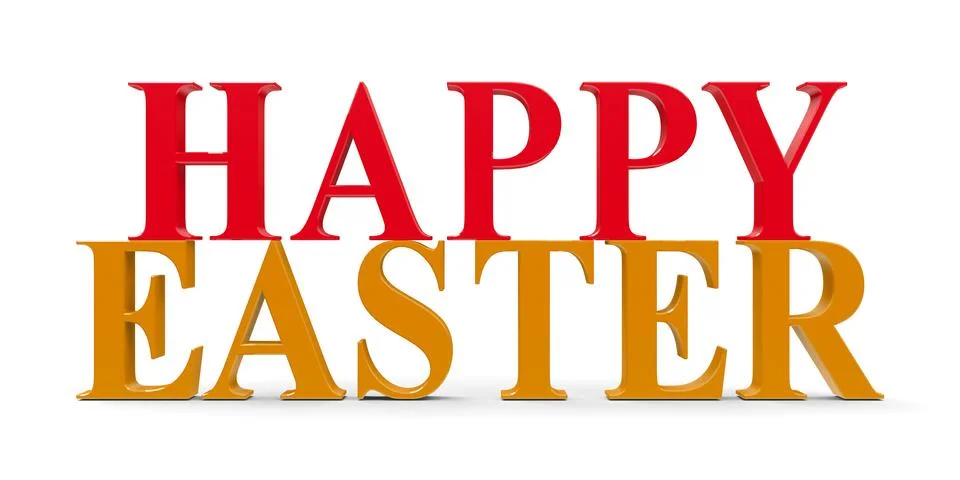Words Happy Easter Stock Illustration