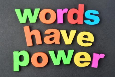 Words have power on background Stock Photos