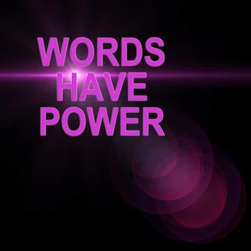 Words have power Stock Illustration