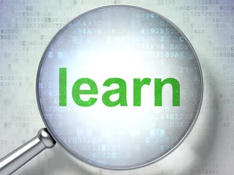 Words learn on digital background Stock Illustration