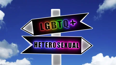 The words lgbtq and heterosexual exploding and being replaced by the word love. Stock Footage 172676327