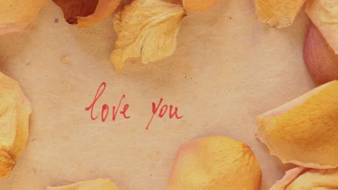 Words LOVE YOU timelapse Stock Footage 309264487