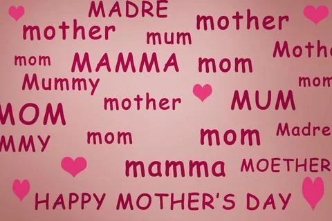 Words Mother in different languages Stock Illustration