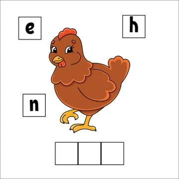 Words puzzle. Education developing worksheet. Learning game for kids. Activit Stock Illustration