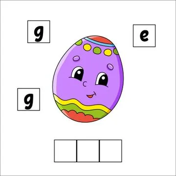 Words puzzle. Education developing worksheet. Learning game for kids. Activit Stock Illustration