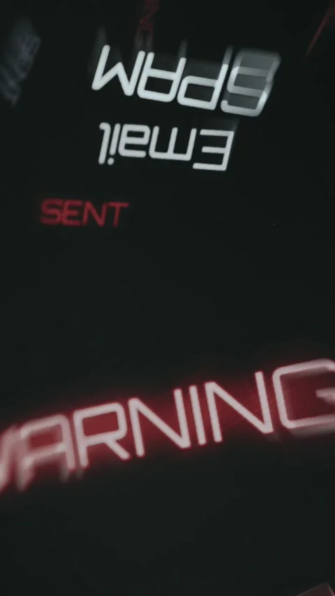 Words related to SPAM concept floating on a dark background Stock Footage 335866340