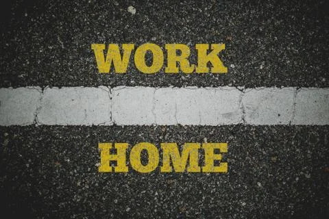 Words on road background Stock Photos