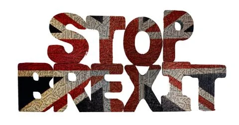 The words STOP BREXIT Stock Illustration