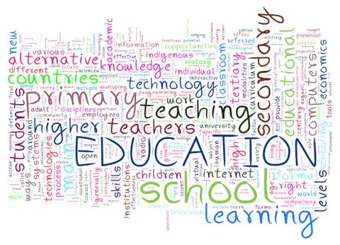 Words tag of eduction Stock Illustration