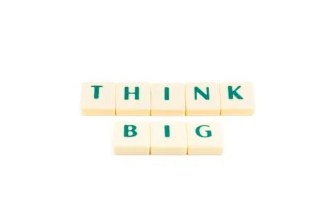 Words THINK BIG Stock Photos