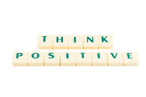 Words THINK POSITIVE Stock Photos