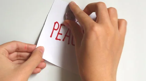 Words from War to Peace Stock Footage 65339163