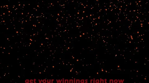 The words you win and get your winnings right now appear on a black screen a Stock Footage 273216501