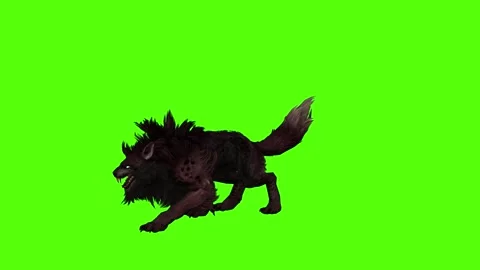 Worg Attack Green Screen Animation 4k Rendering Video stock 296209916
