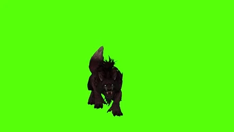 Worg Attack Green Screen Animation 4k Rendering Video stock 296209921