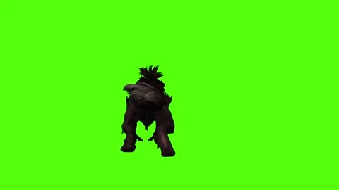 Worg Bark Green Screen Animation 4k Rendering Video stock 296209955