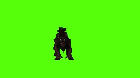 Worg Bark Green Screen Animation 4k Rendering Video stock 296209966