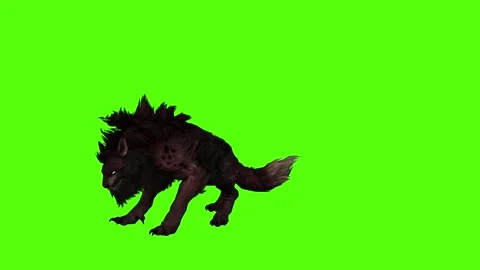 Worg Bite Green Screen Animation 4k Rendering Video stock 296209967
