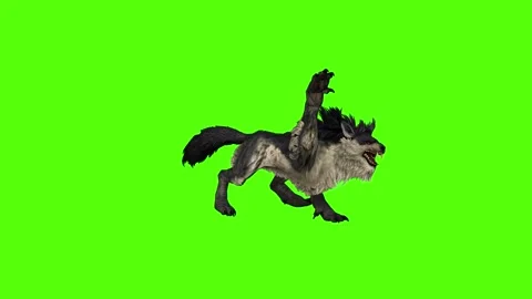 Worg Claws Attack Green Screen Animation 4k Rendering Stock Footage 296209113
