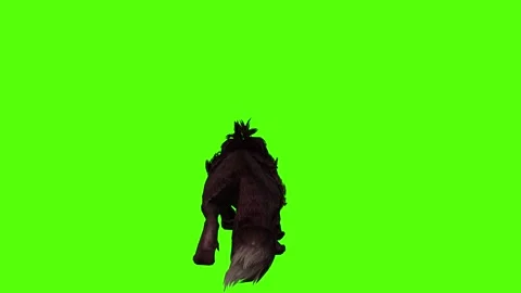 Worg Pass out Green Screen Animation 4k Rendering Video stock 296210507